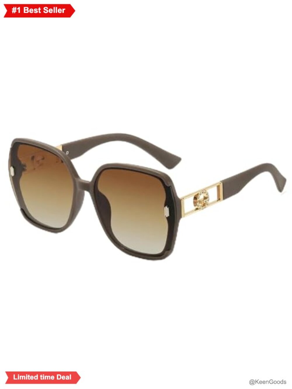 Retro Square Sunglasses UV400 Oversized Frame